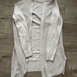 GAP Women's Light Beige Open-Front Cardigan